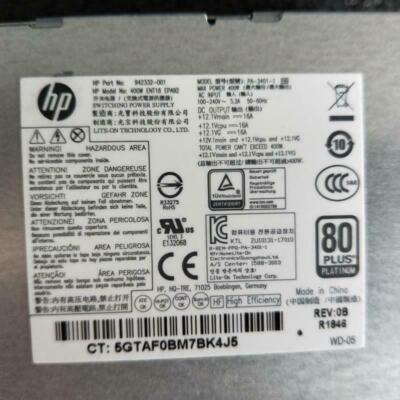 PSU 942332-001 PSU 400w Power Supply Platinum Rated Lincs Sunflower Pavilion