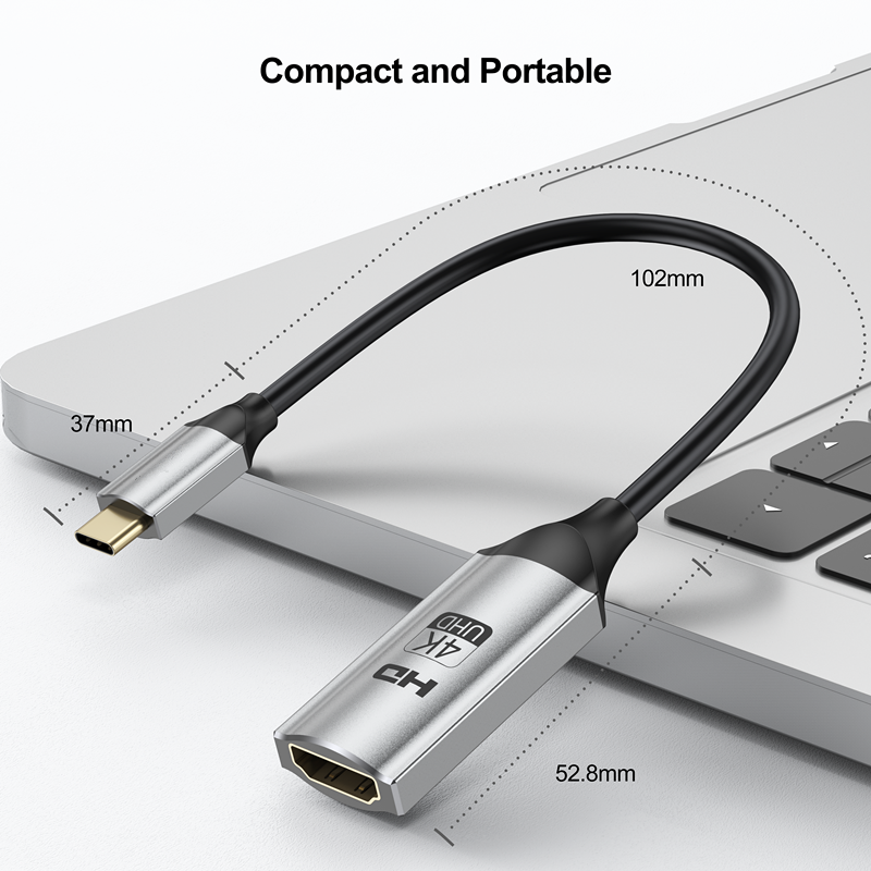 10 x 1 USB-C Type-C to HDMI Adapter Cable M/F 4K 60Hz for Samsung LG MacBook Pro