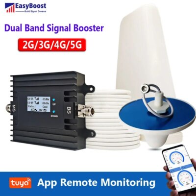 Signal Booster 5G Repeater 2G 3G 4G GSM Celullar Amplifier Tuya App Monitoring