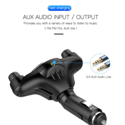 Wireless Car Bluetooth FM Transmitter MP3 Radio Adapter Aux USB Charger Player