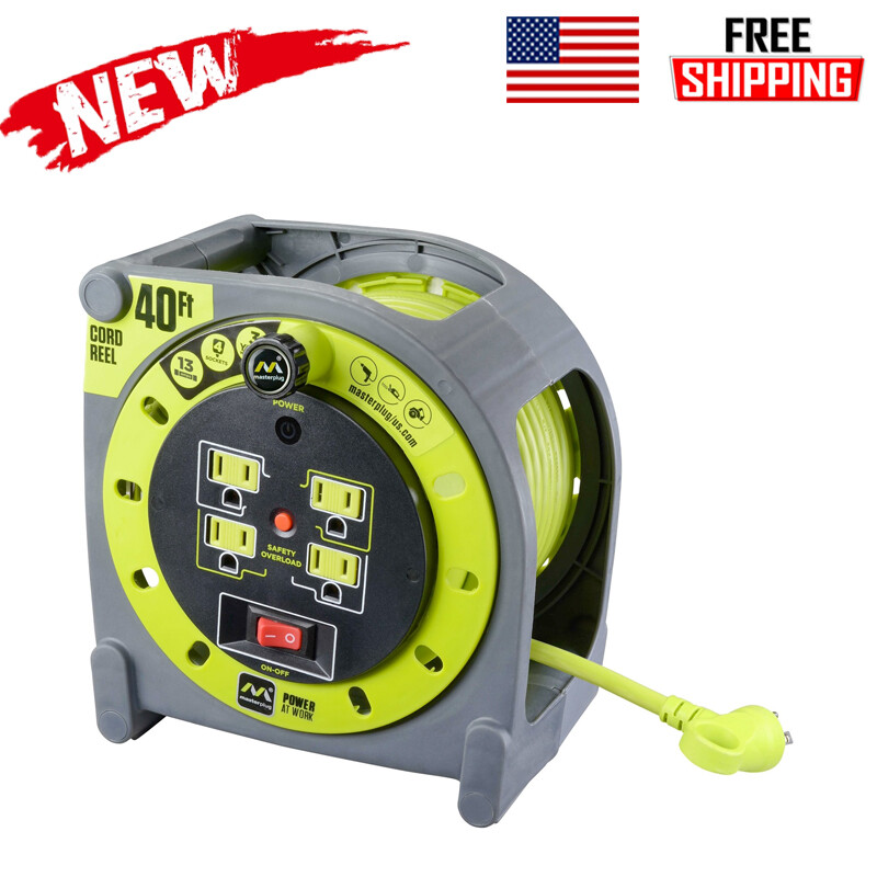 Pro Cord Reel PVC Multi Masterplug 40 Ft