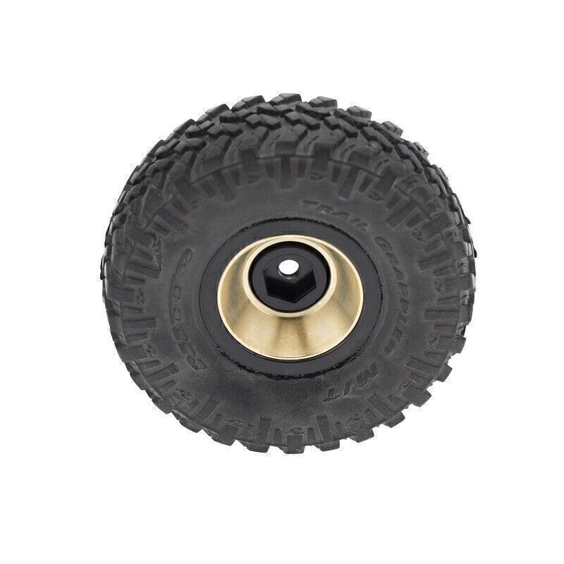 4Pcs Gold Brass Wheel Weights for Axial SCX24 AXI90081 1/24 RC Crawler Car Part