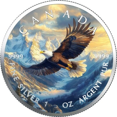 2025 Canada Farbiger Round  Magic Forest Eagle  1 OZ SILBER 9999 - COLOR EDITION