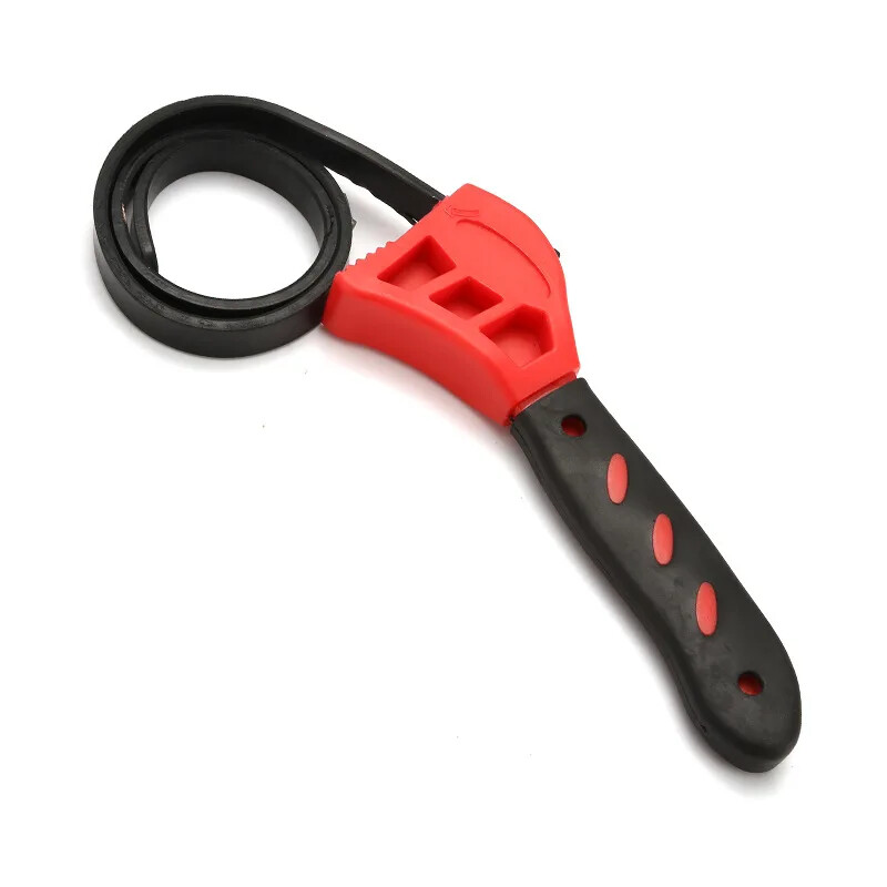 Car Oil Filter Belt Wrench Adjustable Non- slip Strap Spanner Removal Tool Kit
