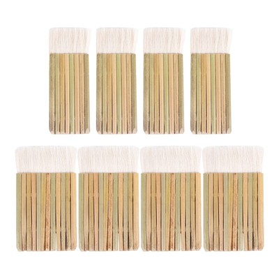 8 PCS Hair Brush, Bamboo Handle Blender Brush for Kiln Wash, Wateii