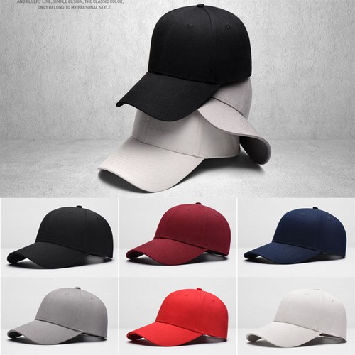 Hot Men Women Black Baseball Cap Snapback Hat Hip-Hop Adjustable Bboy Caps