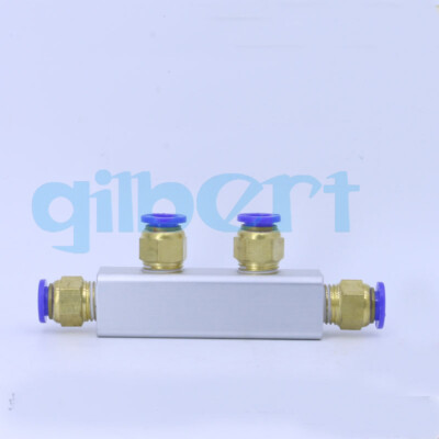 20x20mm Push Fit 8mm 2-6 Way 5-9 Port Pneumatic Fitting Manifold Block Splitter