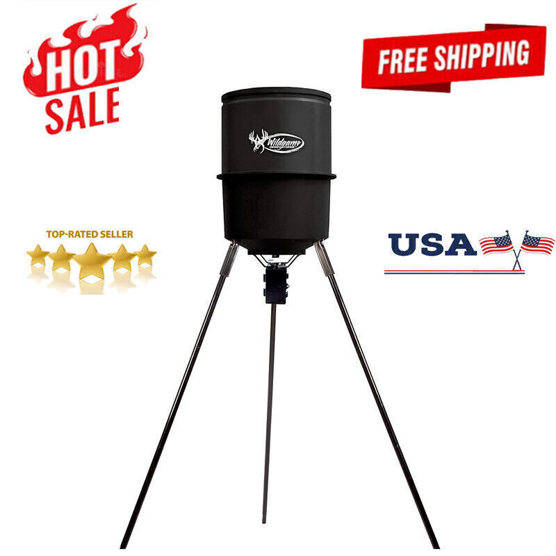 Tri-Pod Deer Feeder Hunting Alloy Steel Digital Power Control Unit 4 Feed Times