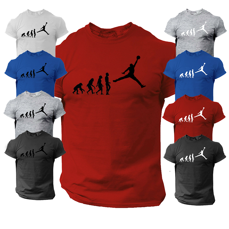 Evolution of Man T-Shirt Jordan Air Parody Funny Jumpman S-4X Tee Nikee