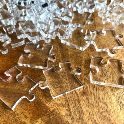 Impossible Difficult Clear Jigsaw Puzzle - Transparent Acrylic - UK Seller