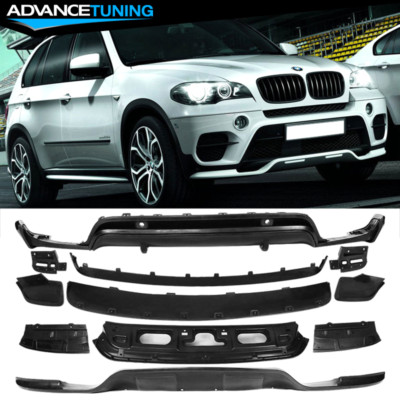 Fits 11-13 BMW X5 E70 LCI Aero Full Kit Front Rear Bumper Lip Spoiler 13Pcs PP