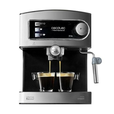 Excelente-Cecotec Power Espresso Cafetera 20 Bares, Inoxidable 1,5 litros 850W