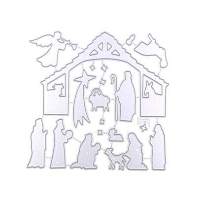 Nativity Scene Metal Cutting Dies Stencil DIY Scrapbooking Embossing Template