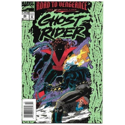 Ghost Rider #42 Newsstand  - 1990 series Marvel comics VF+ [d^