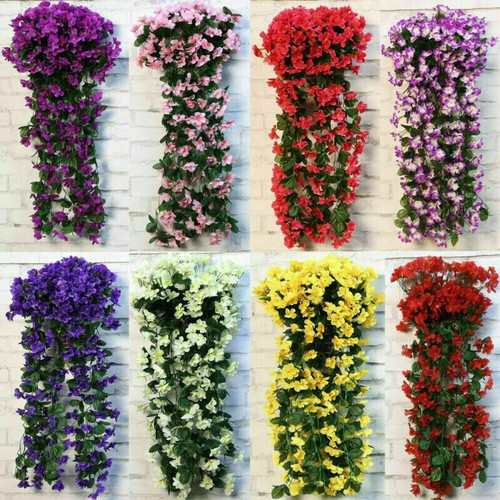 Kunstblumen Künstliche Glyzinien Girlande Blumen Pflanzen Hängend Wohnkultur
