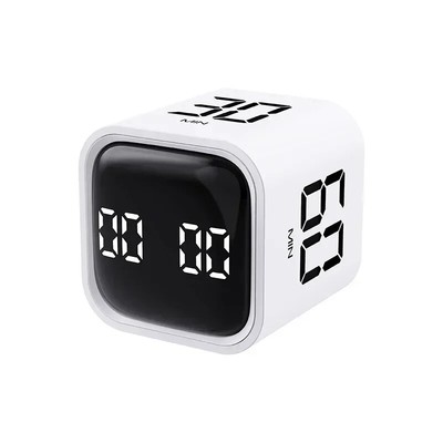 Productivity Cube Timer Gravity Sensor Flipping LED Display 4 Preset Time