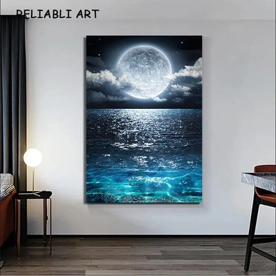 Luna Sea Cuadros Decorativos Pared Adornos Accesorios de Casa Para El Hogar gift