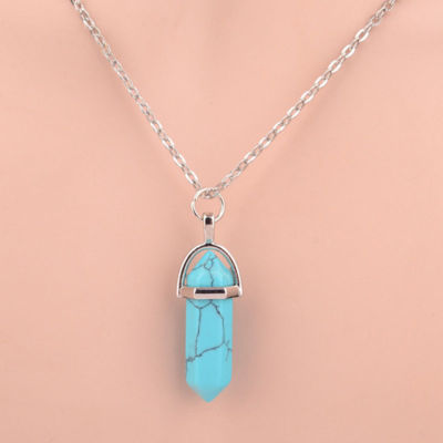 Natural Quartz-Crystal Point Chakra Healing Gemstone Pendant Necklace StoneGift 