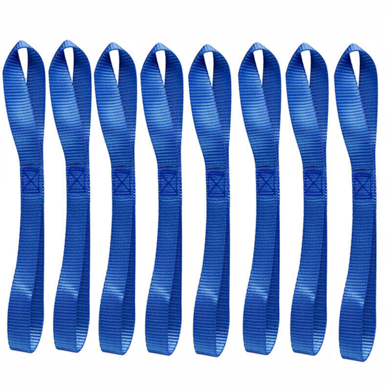 8PCS Soft Loop Tie Down Straps Ratchet Car Motorcycle Luggage Ratchet