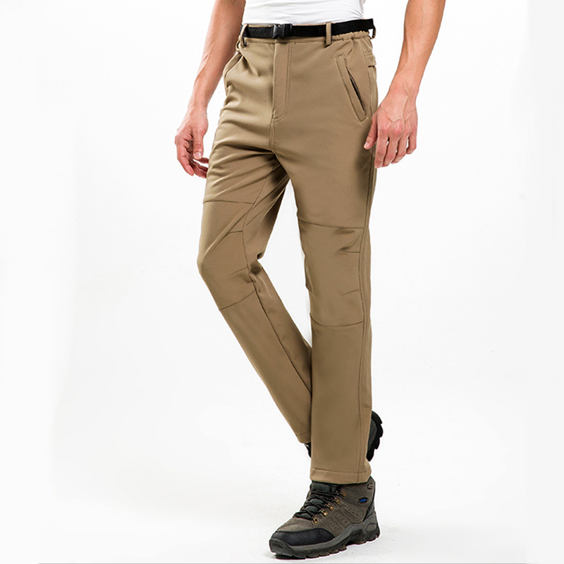 Pantaloni Slim In Fleece Impermeabili Da Uomo Per Sport E Escursionismo