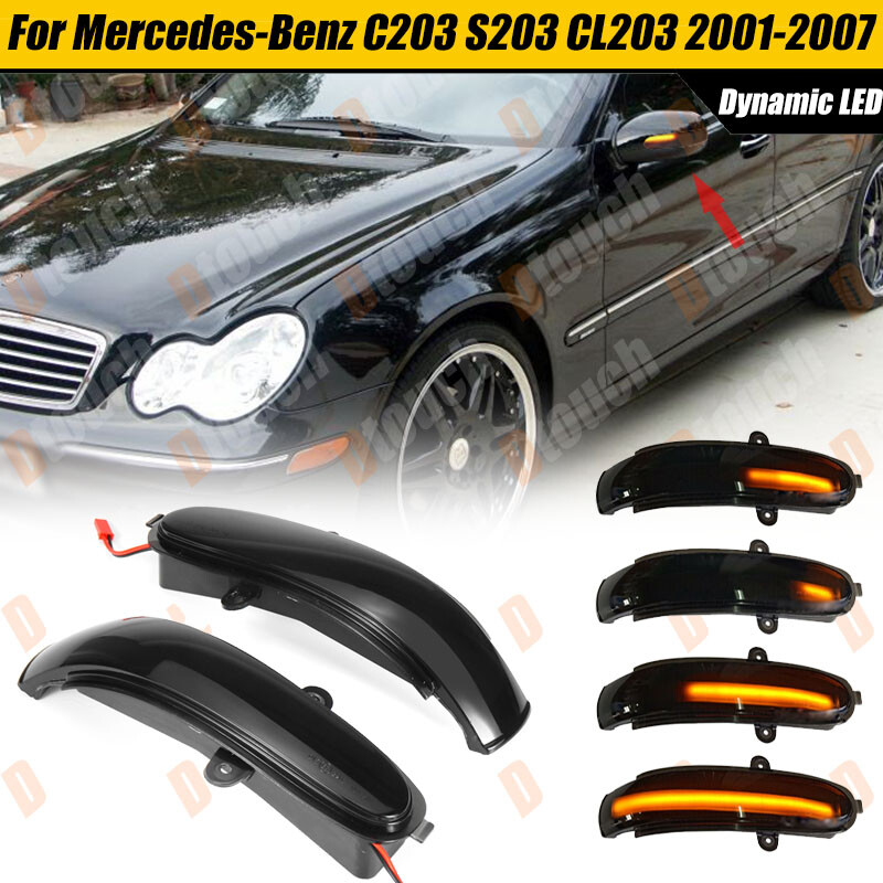 2x Clignotant Ddynamique Pour Mercedes Benz Classe C W203 S203 Cl203 2000-2007