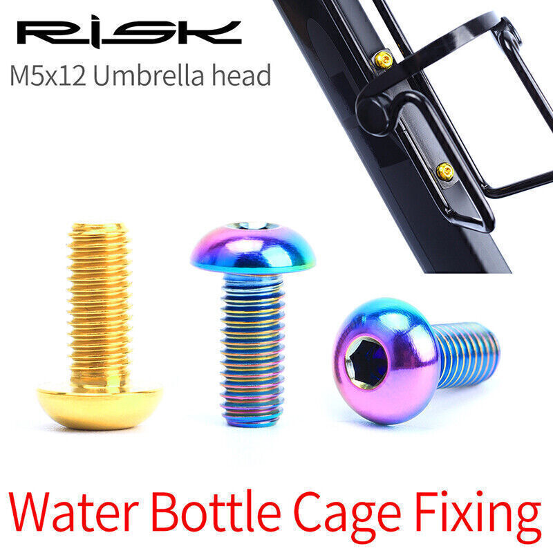 2pcs TC4 Titanium Alloy Mountain Road Bike Water Bottle Cage Fixing Bolts Screw