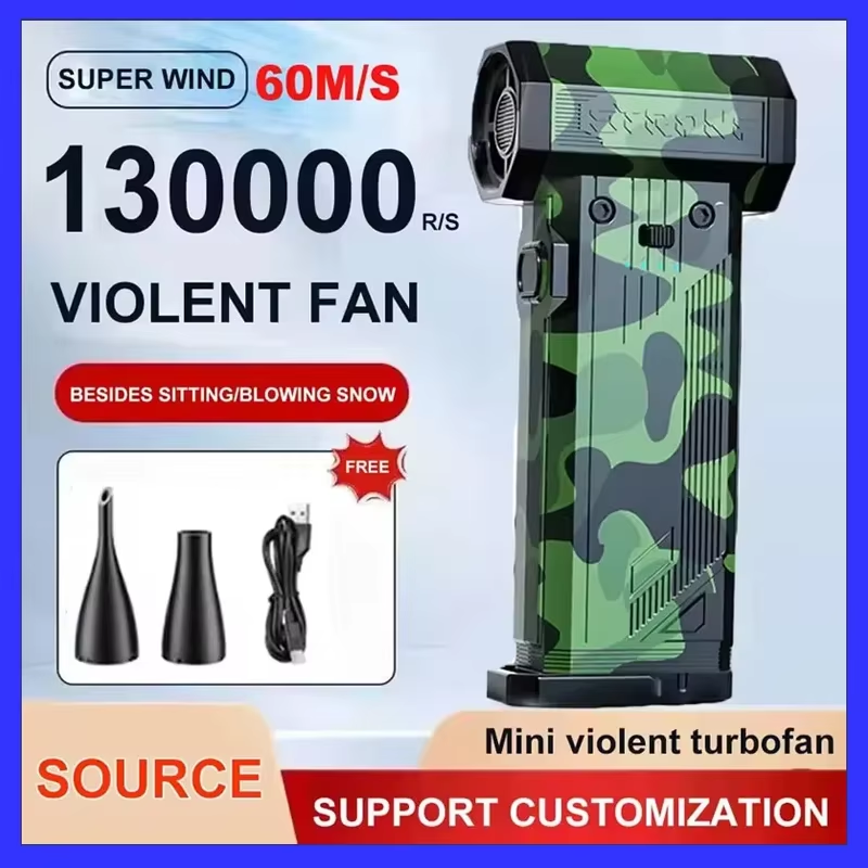 Portable Turbo Fan Jet Air Duster 230g High Blowing Force 200000RPM Brushless Mo