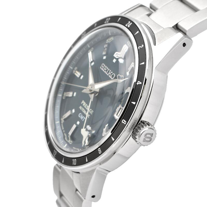 Pre-owned Seiko Presage Sary229 Gmt Automatic Vintage Style 60's Watch 40.8mm