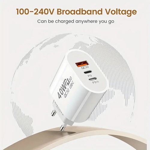 Dual PD 40W Fast Wall Charger Power Adapter  iPhone 16 Pro Max 15 14 13 Plus lot