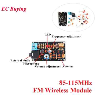 FM Frequency Modulation Wireless Microphone Module DIY Kit Transmitter Board