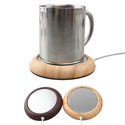 Holzmaserung Tasse USB Wärmer Wärme Getränkebecher Matte Getränk Heizung Tassen