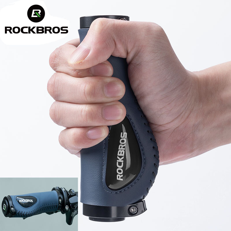ROCKBROS Bike Handlebar Grips Double Lock-on Non-slip Liquid Silicone Soft Grips