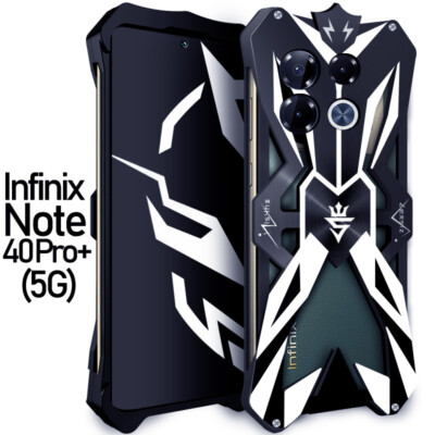 For Infinix Note 40 Pro / + 5G  4G Metal  Shockproof shockproof Back Case