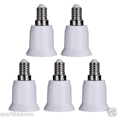 3/5/10/15Pcs E14 to E27 Base LED Light Lamp Bulb Adapter Converter Screw Sockets