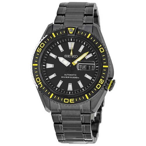 Pre-owned Seiko Stargate Ii 2 Srp499k1 Automatic Men Watch Black Superior Diver 200m 43mm