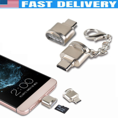 Type C To Micro SD TF Card Reader OTG USB Adapter Converter For Samsung Phone