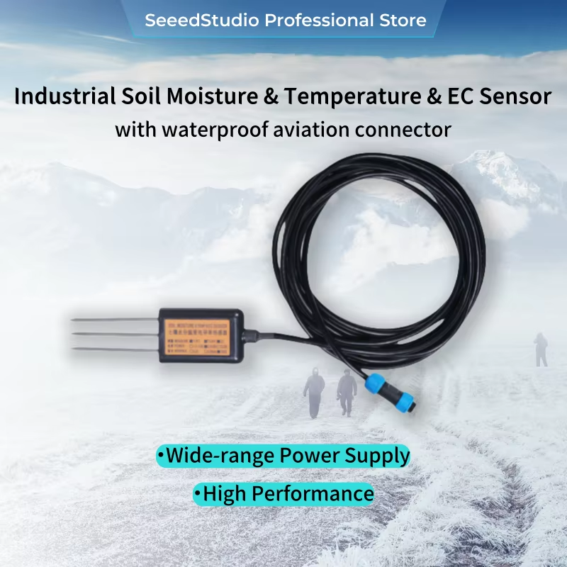 Industrial Soil Moisture & Temperature & EC Sensor MODBUS-RTU RS485 (S-Soil MTEC