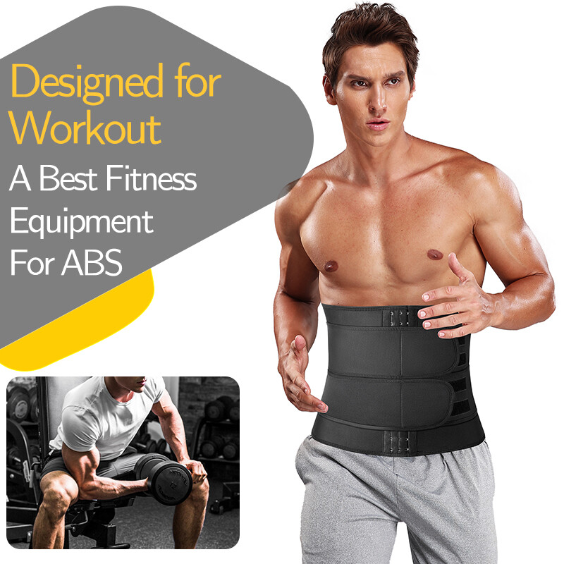 Men Belly Fat Burner Body Shaper Waist Trainer Sauna Sweat Belt for Weight Loss