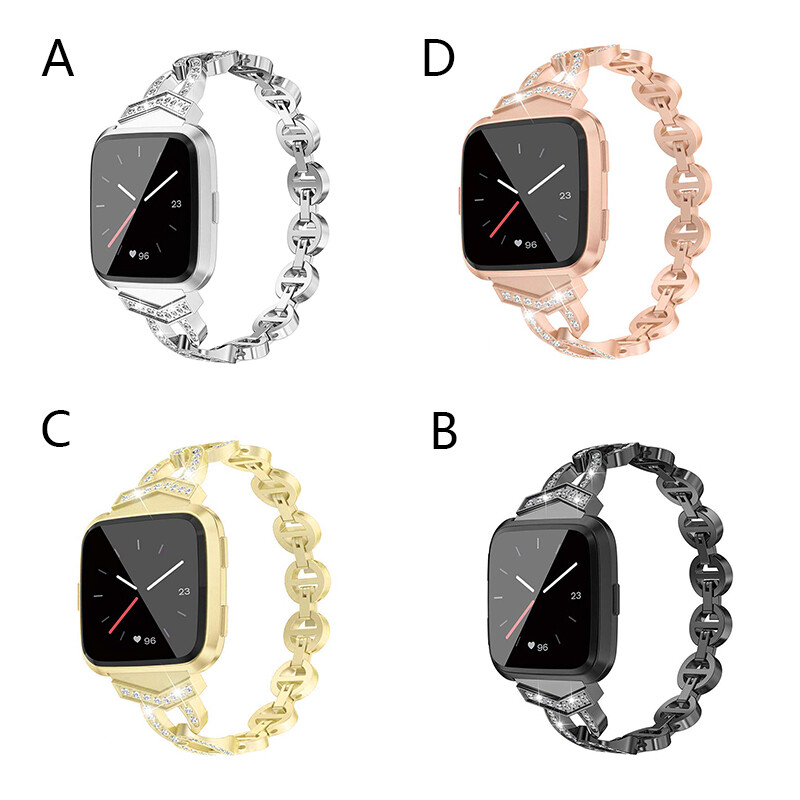 Diamond Bracelet for Fitbit Versa / 2 Stainless Steel Band Wrist Watch Strap