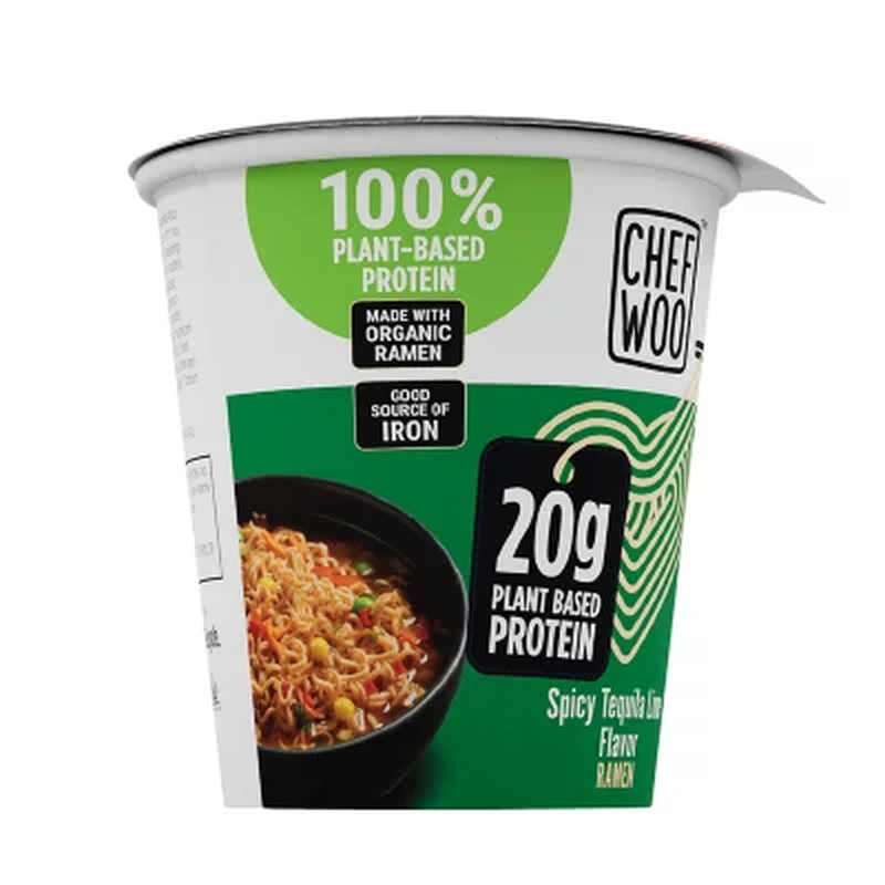 Chef Woo Spicy Tequila Lime Ramen Noodles 2.5 Oz. 12 Pk. VEGAN KOSHER EGG FREE