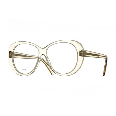 NWT Celine CL50150I 057 Women's Designer Eyeglasses Shiny Beige Acetate Frames