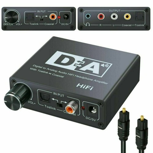 Digital Analog Audio Wandler Coaxial / Toslink zu Cinch RCA R/L 3.5MM Konverter