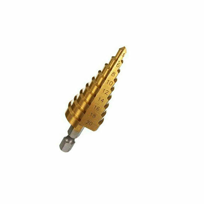 5-PCS Stufenbohrer HSS TITAN Konusbohrer Schälbohrer Kegelbohrer Kegelsenker