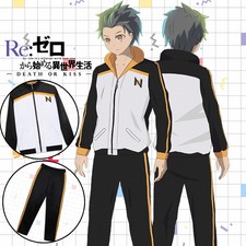 Anime Re Zero Natsuki Subaru Unisex Cosplay Jacket Tops Casual Trousers 10 994 Ebay