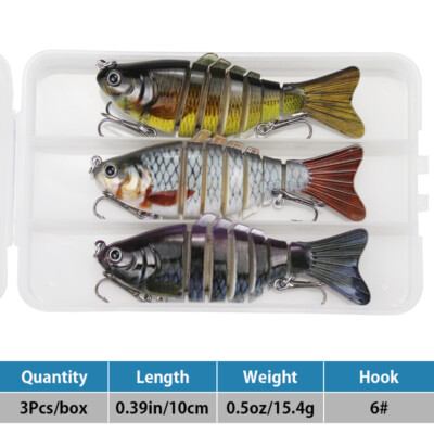 5PCS Lot Multi Jointed Bait 7-Segment Fishing Lures Swimbait Bionic Wobbler New