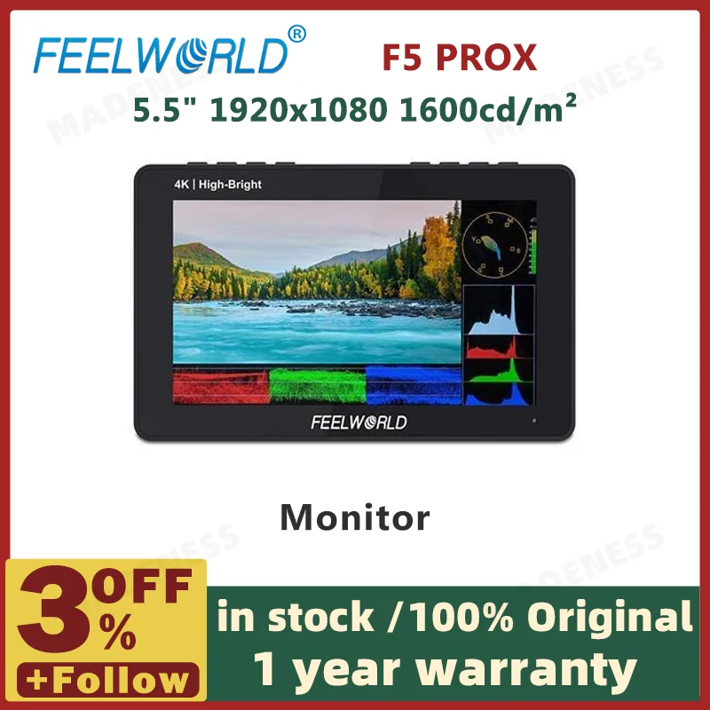 . F5 PROX 5.5'' High Bright Camera Field Monitor Touch Screen 1600nit 1920*1080