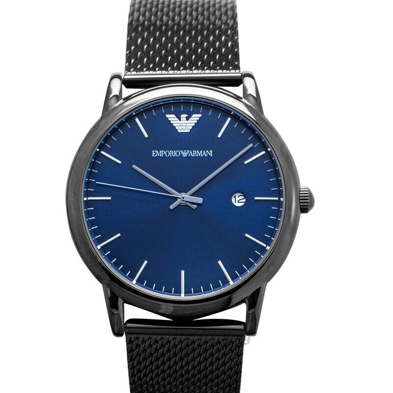 EMPORIO ARMANI AR11053 *Brand New* Blue Dial Men's Watch Genuine FreeS ...