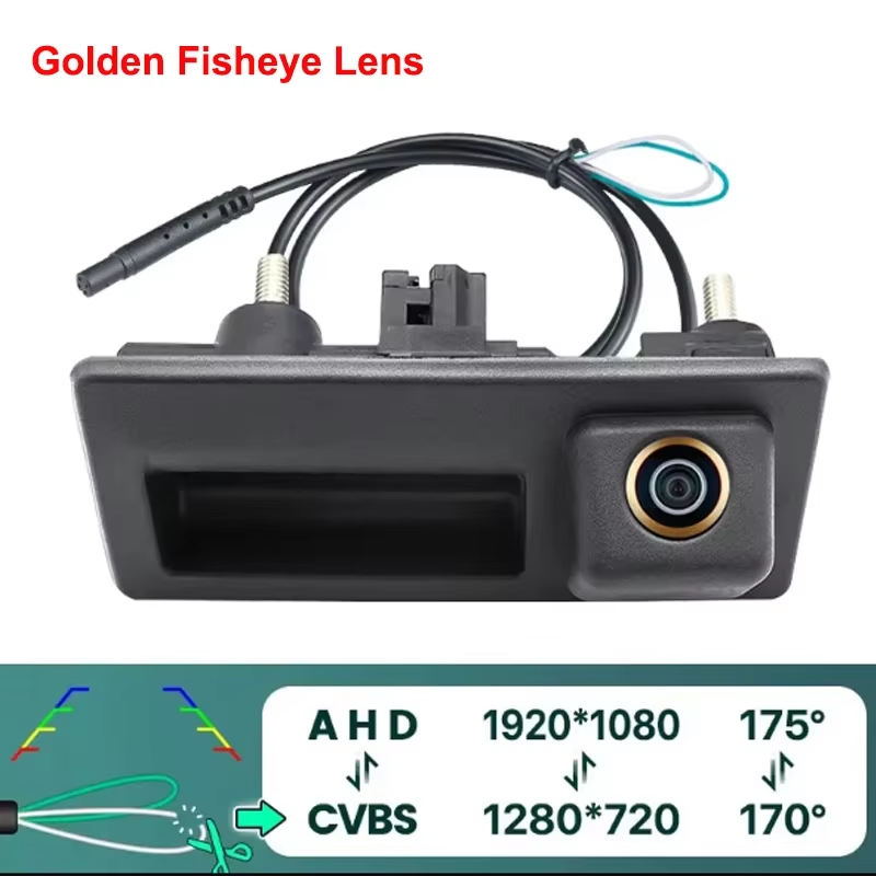 AHD 1080P 170 Car Rear View Trunk Handle Camera For Volkswagen VW Passat Golf Po