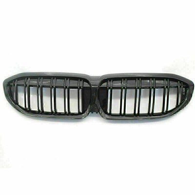Gloss Black Front Grille Grill For BMW New Style 3-Series G20 2019 Dual Line