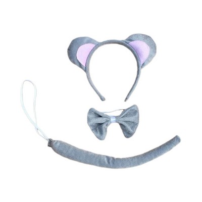 Ensemble Déguisement Souris 3 Pcs - Oreilles, Nœud Papillon, Queue - Enfant